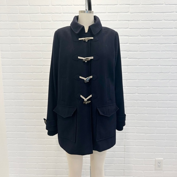 Tommy Hilfiger Navy Wool Duffel Coat - Picture 5 of 8